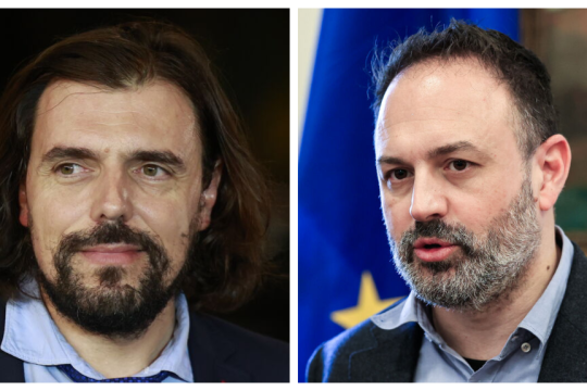 Ο βουλευτής του ΣΥΡΙΖΑ, Π. Παππάς | Ο εκπρόσωπος Τύπου της Νέας Αριστεράς, Κ. Καρπόζηλος