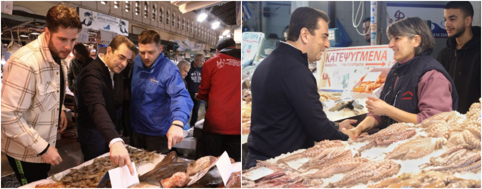 Παγκόσμια Ημέρα Καταναλωτή - Ο Σκρέκας στη Βαρβάκειο | Δεξιά, ο Σκρέκας στα χταπόδια