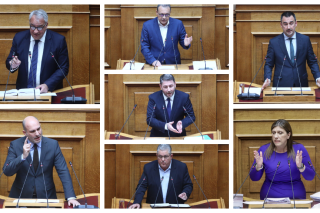 Μάκης Βορίδης | Δημήτρης Μαρκόπουλος | Σωκράτης Φάμελλος | Νίκος Ανδρουλάκης | Δημήτρης Κουτσούμπας | Αλέξης Χαρίτσης | Ζωή Κωνσταντοπούλου