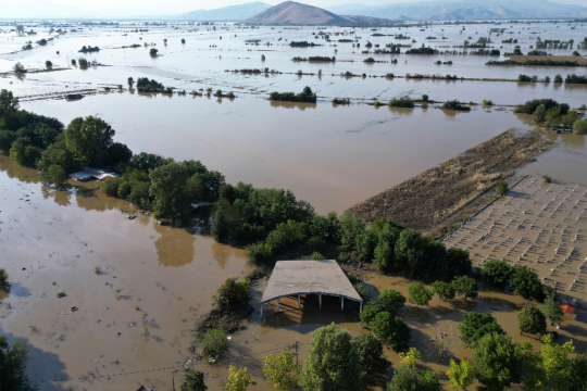 Καταστροφές στον Παλαμά Καρδίτσας από την κακοκαιρία Ντάνιελ