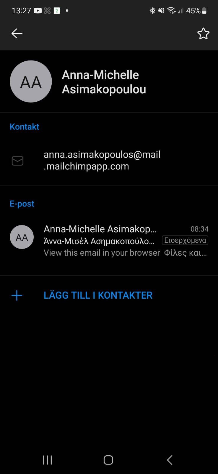 Αννα Μισέλ Ασημακοπούλου - email