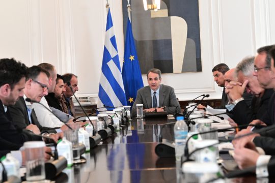 Από τη συνάντηση του Κυριάκου Μητσοτάκη με τους αγρότες της Θεσσαλίας