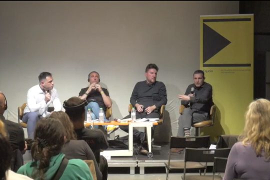 Από αριστερά: Κίμων Τόλιας, Oλιβερ φον Ντομπροβόλσκι, Κώστας Κουκουμάκας, Κωστής Παπαϊωάννου