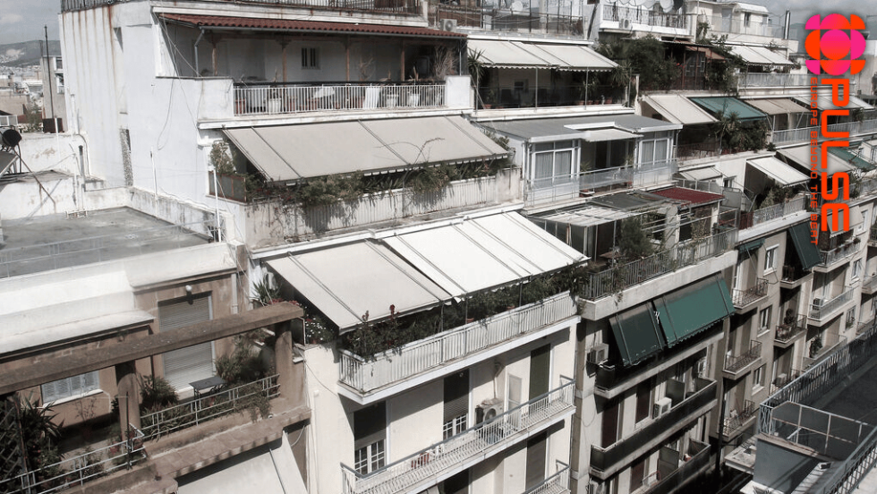 Πολυκατοικίες στο κέντρο της Αθήνας το 2014