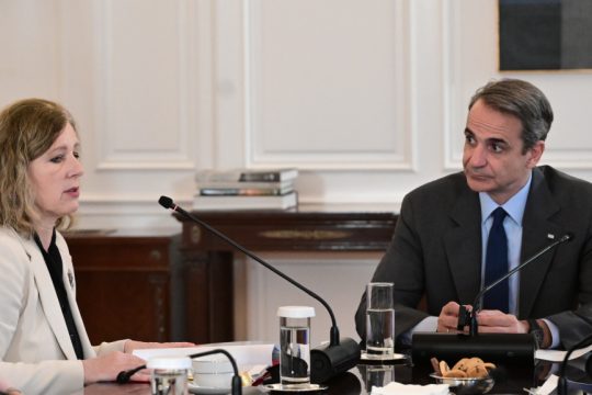 Βιέρα Γιούροβα και Kυριάκος Μητσοτάκης