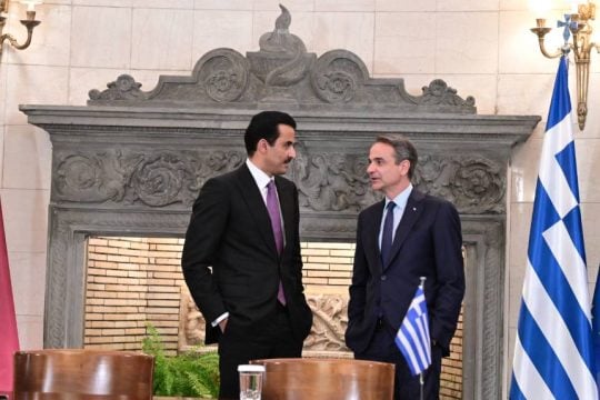 Σεΐχης Αλ Θανί και Κυριάκος Μητσοτάκης