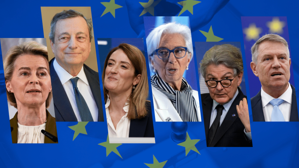 Ούρσουλα φον ντερ Λάιεν | Μάριο Ντράγκι | Ρομπέρτα Μέτσολα | Κριστίν Λαγκάρντ | Τιερί Μπρετόν | Κλάους Γιοχάνις