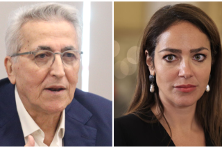 O πρόεδρος της ΓΣΕΕ, Γιάννης Παναγόπουλος | Η υπουργός Εργασίας Δόμνα Μιχαηλίδου