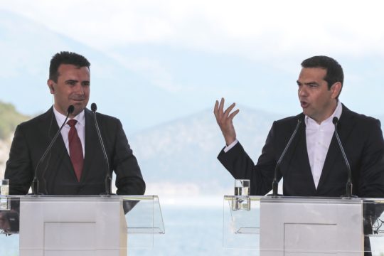 Ζόραν Ζάεφ και Αλέξης Τσίπρας