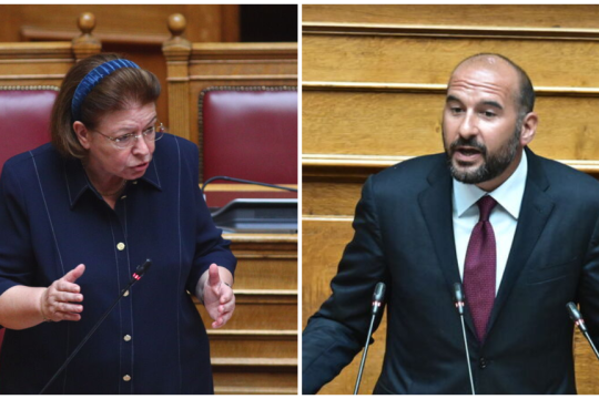 Η Λίνα Μενδώνη | Ο Δημήτρης Τζανακόπουλος