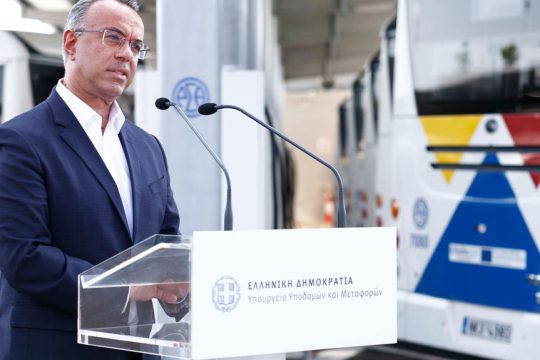 Ο Χρήστος Σταϊκούρας στα εγκαίνια σταθμού φόρτισης ηλεκτρικών λεωφορείων στη Θεσσαλονίκη