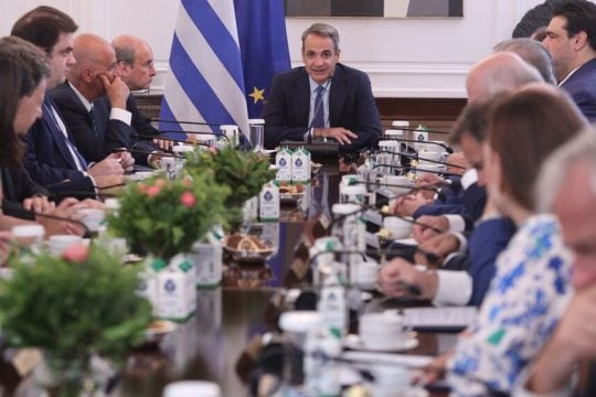 Ο Κυριάκος Μητσοτάκης στο υπουργικό συμβούλιο
