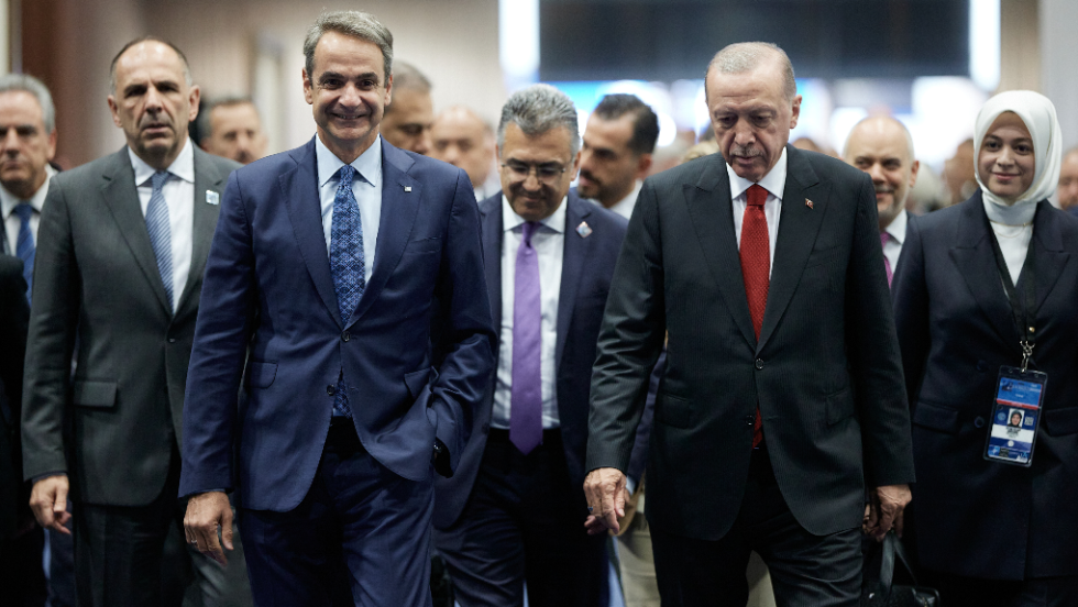 Κυριάκος Μητσοτάκης- Ταγίπ Ερντογάν στη σύνοδο του ΝΑΤΟ