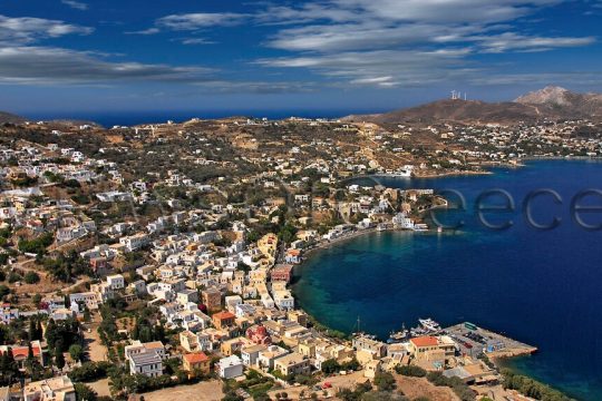 Πανόραμα του κόλπου της Αγίας Μαρίνας από το Κάστρο