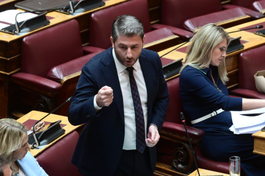 Ο Νίκος Ανδρουλάκης στη Βουλή