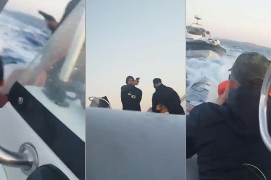 πυρά σε καταδίωξη σκάφους προσφύγων από το λιμενικό