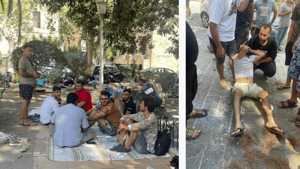 Πρόσφυγες σε κεντρικά σημεία της Ρόδου