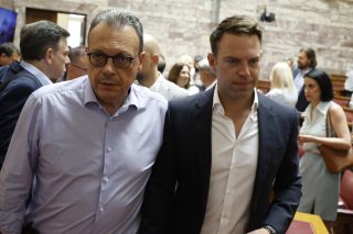 ο Στέφανος Κασσελάκης με τον Σωκράτη Φάμελλο