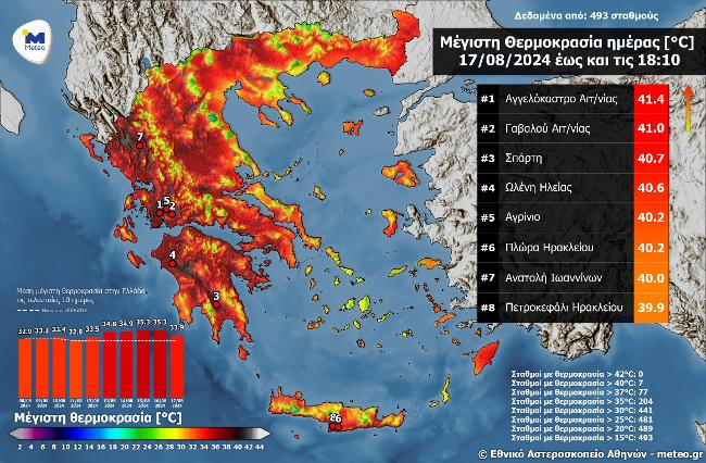 Χάρτης θερμοκρασιών