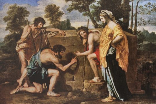 Ο πίνακας «Et in Arcadia Ego» γνωστός και ως «Οι βοσκοί της Αρκαδίας» του Nicolas Poussin, 1628, βρίσκεται στο Μουσείο του Λούβρου