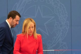 Τζόρτζια Μελόνι και Ματέο Σαλβίνι