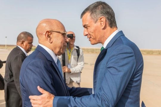 Ο Πέδρο Σάντσεθ με τον πρόεδρο της Μαυριτανίας