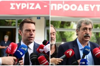 Σε δηλώσεις προχώρησαν οι Στέφανος Κασσελάκης και Παύλος Πολάκης κατά την έξοδό τους από τα γραφεία του ΣΥΡΙΖΑ