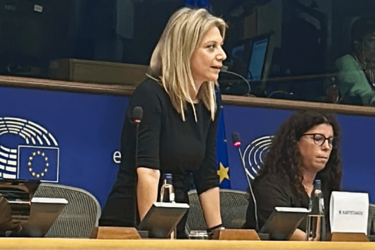 Η Μαρία Καρυστιανού στο Ευρωκοινοβούλιο