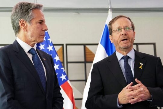 Ο Αντονι Μπλίνκεν με τον Ισραηλινό πρόεδρο, Ισαάκ Χέρτσογκ