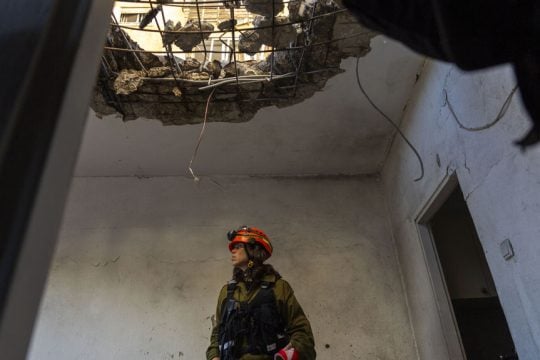 Κτίριο στο βόρειο Ισραήλ που επλήγη από τη Χεζμπολάχ