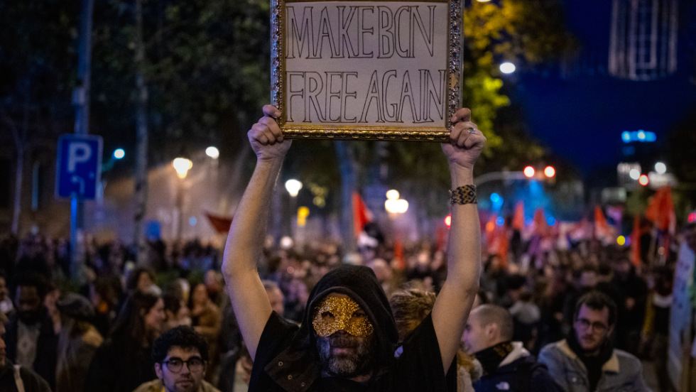 διαδήλωση στη Βαρκελώνη