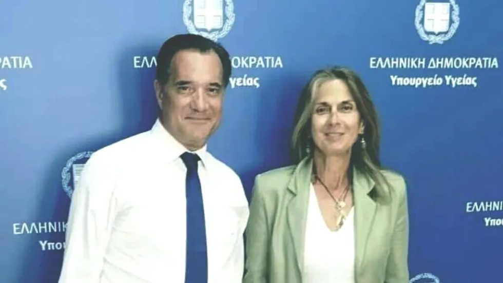 Η δήμαρχος Λίλιαν Στεφανάκη με τον Αδωνη Γεωργιάδη