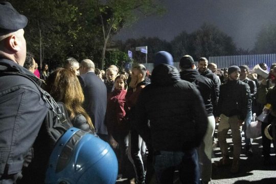 Στιγμιότυπο από συγκέντρωση της νεοφασιστικής οργάνωσης Casa Pound