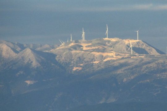 Ο υφιστάμενος αιολικός σταθμός «Περγαντή»
