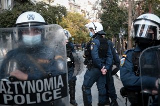 Από τα μέτρα της ΕΛ.ΑΣ. στην περιοχή των Εξαρχείων στις 6 Δεκεμβρίου 2020, την ημέρα που έγιναν μαζικές συλλήψεις διαδηλωτών αλλά και περαστικών