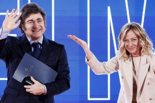 Ο Χαβιέρ Μιλέι με την Τζόρτζια Μελόνι στη Ρώμη