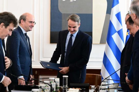 Ο Κυριάκος Μητσοτάκης στο υπουργικό συμβούλιο