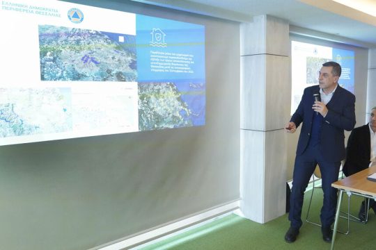 Ο περιφερειάρχης Θεσσαλίας, Δημήτρης Κουρέτας, στη χθεσινή συνέντευξη Τύπου