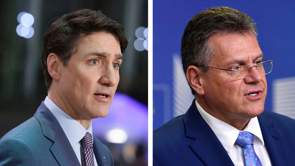 justin trudeau - maros sefcovic