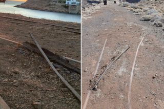 Τα αποτελέσματα του «καθαρισμού», κατά τον οποίο ξερίζωσαν θάμνους μετακινώντας τις ράγες από το χώμα, σε φωτογραφίες του Συλλόγου Μεγάλου Λιβαδίου