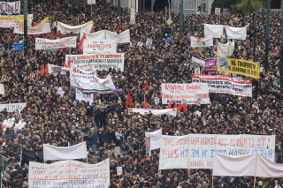Συλλαλητήριο για την επέτειο του εγκλήματος των Τεμπών