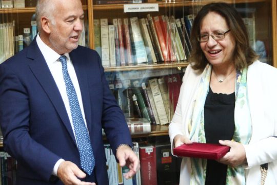 Η Γεωργία Αδειλίνη σε παλαιότερη συνάντησή της με τον Γιώργο Φλωρίδη