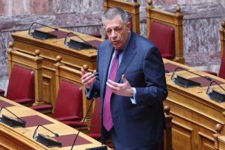 Ο Νίκος Ταχιάος χθες στη Βουλή