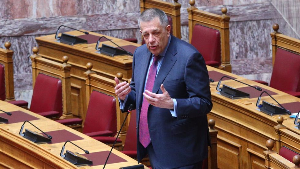 Ο Νίκος Ταχιάος χθες στη Βουλή