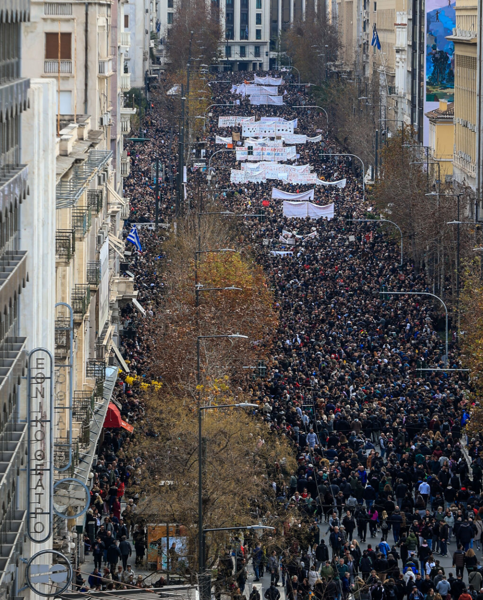 Συλλαλητήριο για την επέτειο του εγκλήματος των Τεμπών