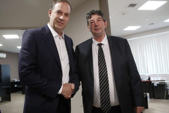 Μιχάλης Μελής (αριστερά) Βαγγέλης Γαλατσόπουλος (δεξιά)