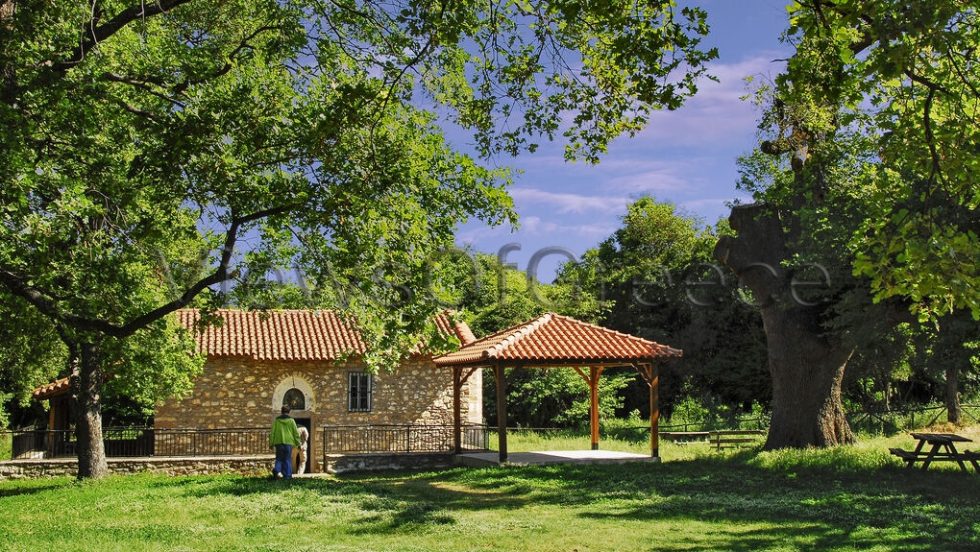 Κρυμμένος μέσα στο δάσος βρίσκεται ο ναός της Κοίμησης της Θεοτόκου