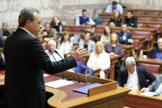 Ο Σ. Φάμελλος σε παλαιότερη συνεδρίαση της Κ.Ο. του ΣΥΡΙΖΑ-Π.Σ.