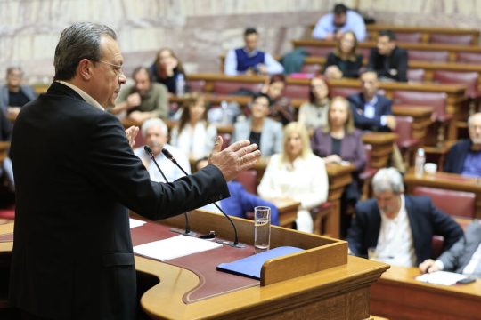 Ο Σ. Φάμελλος σε παλαιότερη συνεδρίαση της Κ.Ο. του ΣΥΡΙΖΑ-Π.Σ.