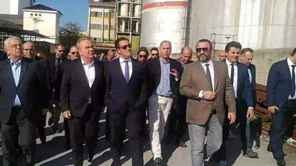 Ο Αδωνις Γεωργιάδης στο Πλατύ, με τον Χρ. Καραθανάση, Νοέμβριος 2019